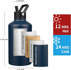 Insulated Water Bottle 87oz, Triple Wall Vacuum Stainless Steel, Leak Proof & - Image 2