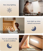 13inch Under Cabinet Lighting, 3200mAh Rechargeable Motion Sensor Light Indoor - Image 3