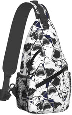 Shark Sling Bag For Women Men Fashion Backpack Crossbody Shoulder Bag Sling - Image 2