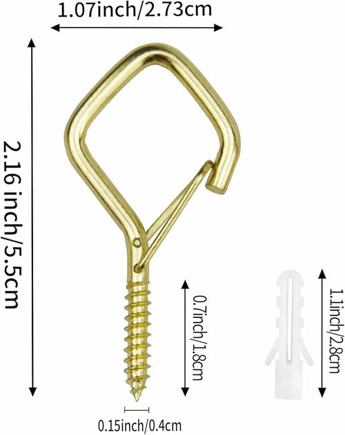 15 Pcs Gold Eye Hooks Screw Heavy Duty, Ceiling Hooks - Image 2