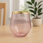 40 count Diamond Unbreakable Stemless Plastic Wine Champagne Whiskey Glasses - Image 3