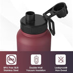 Navigate 32 oz Insulated Stainless Steel Sports Water Bottle - Image 4