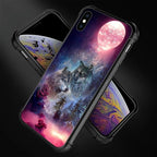 for iPhone X/Xs Case, Star Two Wolfs Howling Pattern Graphic Design Girl Boy - Image 4