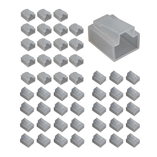 50PCS RJ45 Connectors Anti Dust Cover Cap Protector Ethernet Cable Plug by Futheda