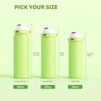 POWCAN 24 oz Insulated Water Bottle: 2-in-1 Push-Button Spout & Quick-Flip Straw - Image 8