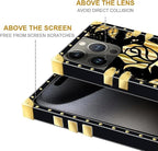 Compatible with iPhone 16 Pro Max Case, Shine Gold Rose Luxury Golden Decoration - Image 6