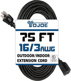 YOJOE Indoor Outdoor Extension Cord, 3 Prong 10A Weatherproof Power Cord by YOJOE