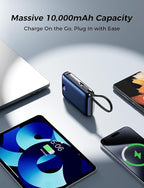 Portable Charger with Built-in Cables & Wall Plug, 10000mAh Power Bank - Image 5
