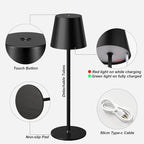 Kakanuo Cordless Table Lamp Rechargeable Black - Image 5
