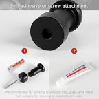 5 Packs CNC Stainless Steel Black Towel Hook：Multipurpose Wall Mount & Adhesive - Image 7