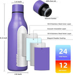 BJPKPK Insulated Water Bottles, 18 oz Stainless Steel Metal Water Bottle - Image 3