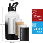 Insulated Water Bottle 64oz, Triple Wall Vacuum Stainless Steel, Leak Proof & - Image 2
