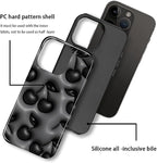 for iPhone 14 Pro Max Case, HL2 Cute Cool Cherry Black Hybrid 2 Layer Hard - Image 3