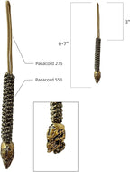 Handmade Lanyards with Brass Beads – Paracord 550 Survival Gear Leash - Image 3