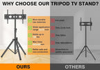 Tripod TV Stand for 23-75 inch Flat Screen/Curved TVs up to 100 lbs, Outdoor TV - Image 8