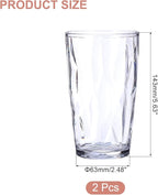 uxcell 17oz Acrylic Drinking Glasses, Transparent - Image 2