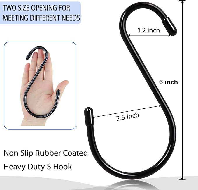 DINGEE 6 Inch 24 Pack Large S Hooks - Image 3