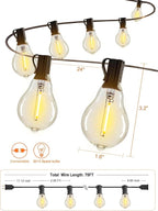 DAMAING Outdoor string lights 75FT Waterproof patio string lights - Image 7