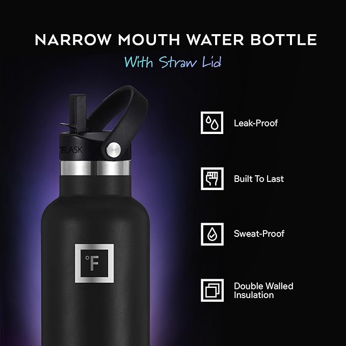 IRON °FLASK Camping & Hiking Hydration Flask - 32 oz Dark Rainbow - Image 2