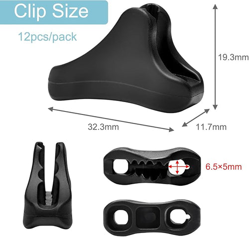 12Pack Rope Tensioner Ultralight Guyline Tensioners Adjuster Tent Rope - Image 2