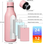 BJPKPK Insulated Water Bottles, 18 oz Stainless Steel Metal Water Bottle - Image 3