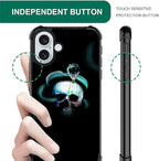 for iPhone 16 Case, Skeleton Winding Snake Pattern Graphic Design Girl Boy Soft - Image 6