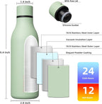 BJPKPK Insulated Water Bottles, 18 oz Stainless Steel Metal Water Bottle - Image 3