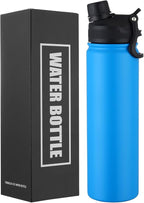 Insulated Water Bottle 24oz, Stainless Steel Double Wall Vacuum Sports Flask by ERTOOE