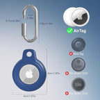 AirTag Holder with 304 Carabiner, 4 Pack IPX8 Waterproof Shockproof PC Hard Case - Image 8