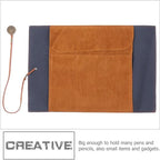 Cabilock Roll up Pencil Case Vintage Map Pu Leather Pencil Pouch Organizer - Image 9