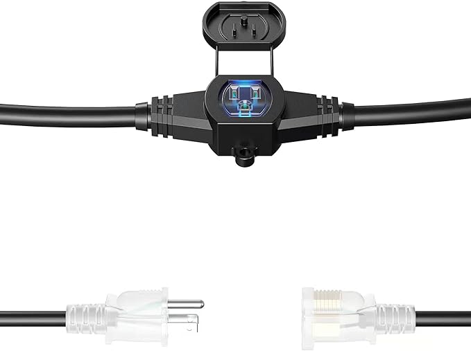 25Ft Power Extension Cord 3 Prong, 12 Gauge SJTW 5-15R Cable Male Plug to - Image 5