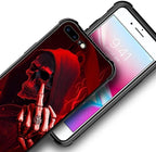 for iPhone 7/8 Case, Gestures Funny Skull Pattern Graphic Design Girl Boy Soft - Image 3