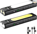 Rechargeable Flashlights High Lumens 1800, Flat EDC Flashlight Rechargeable by Huccbs