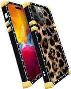 Compatible with iPhone 15 Pro Max Case, Seamless Gold Chain Leopard Luxury - Image 3