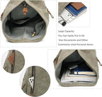 KL928 PU Leather Vintage Backpack – Large Casual Daypack Outdoor Travel - Image 4