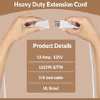 Heavy Duty Extension Cord/Wire Power Cable, Indoor 16/3, Single Outlet - Image 5