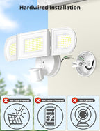 Olafus 180W Motion Sensor Outdoor Lights, 18000LM Dusk to Dawn LED Flood Lights - Image 2
