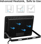 4Pack-150W LED Flood Light Outdoor, 16500lm LED Work Light - Image 4