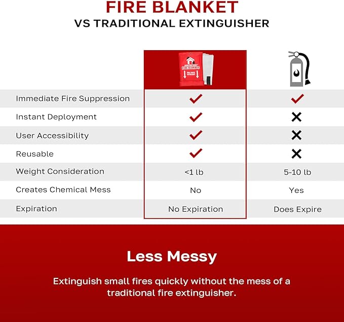 Signature Series Fire Blanket, Flame Suppression Fiberglass Blanket - Image 7