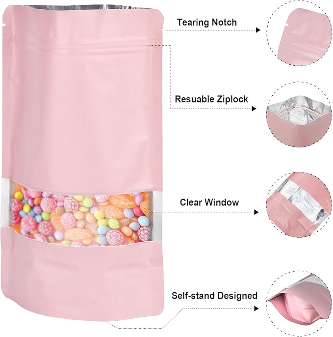 3.5"x5" 120pcs Mylar Bags for Food Storage, Smell Proof Bag - Image 3