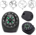 Black Button Mini Survival Compass - Image 4