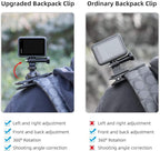 Backpack Strap Clip Mount, 360° Rotation Backpack Clamp Mount Compatible - Image 2