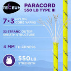 TECEUM Reflective Paracord Rope 1000 – 1000ft/200ft/100ft/50ft – 40+ Colors – - Image 3