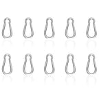 Carabiner, Heavy Duty Galvanized Steel Spring Snap Hook Carabiner Clips by High-PQ