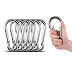 Large Carabiner Clip Hooks, 304 Stainless Steel Spring Snap Hook Fits Camping by KINLINK