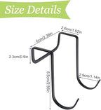 6Pcs Over Cabinet Double Hooks, Stainless Steel Over Cupboard Door Towel Hanger - Image 2