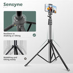 SENSYNE 72" Phone Tripod, Extendable Cell Phone Tripod Stand, Selfie Stick - Image 5
