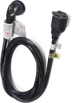FIRMERST 1875W 10ft Flat Plug Extension Cord 14 AWG Black 15A by FIRMERST