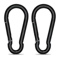 Large Carabiner Clip Hook, 4 inch 2 pcs Black Heavy Duty Spring Snap Hook Key by KINLINK