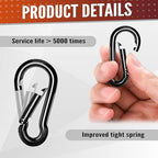 6 Pcs Spring Snap Hooks, 2 Inch Carabiner Clip, Heavy Duty Carabiners Snap - Image 5